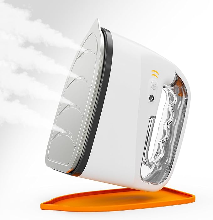 Mini Steamer＆Iron 2 in 1 Garment Steamer, Portable Travel Size Steam Iron for Clothes,1000W, 3 Mode Ironing, 250ML Detachable Water Tank, 8FT Power Cord, Leak Proof Design