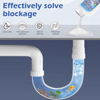 Pipeline Dredging Agent-Drain Clog Remover, 350ml Kitchen Unblocker,Powerful Pipe Unclogger Powerful Sink,Unclog Toilet Clog And Kitchen Sink Pipe Unblocker Powder (Pack of 2)