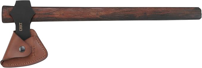 CRKT Freya Axe: Two Handed Outdoor Axe, Forged 1055 Carbon Steel Blade, Hickory Handle 2749