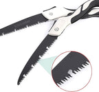 Folding Saw with Rubber Handle, 18.5 Inch Manganese Steel SK-5 Blade Pruning Saw for Hunting, Gardening, Camping and Trimming (blade 25cm)