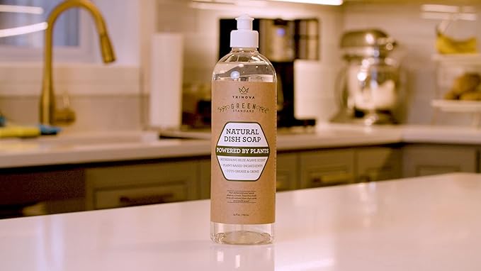 TriNova Dish Soap Formula - for Cleaning Dishes & Washing All Kitchen Items. Powerful & Eco Friendly Cleaner (2 Pack of 24 oz Bottles)