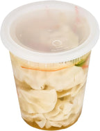 Restaurantware Plastic Food Container 100 Pack of 40 oz Clear Microwave-Safe Storage Container With Lid Leakproof Round Shape Disposable Freezer-Safe