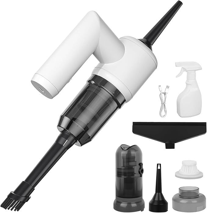 MDK 11-in-1 Set Window Vacuum Squeegee Cordless with 5 Versatile Cleaning System丨5000Pa Strong Suction Window Vacuum Cleaner丨Wet & Dry Vacuum Cleaning Tool Ultra-Light 1.1LBS丨DOE