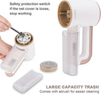 iRUNTEK Rechargeable Fabric Shaver, Electric Commercial Lint Remover with LED Display & Big Trash Box, 3-Speeds for Removing Fuzz and Pill from Clothes, Furniture, Sweater, Couch and Blanket, White