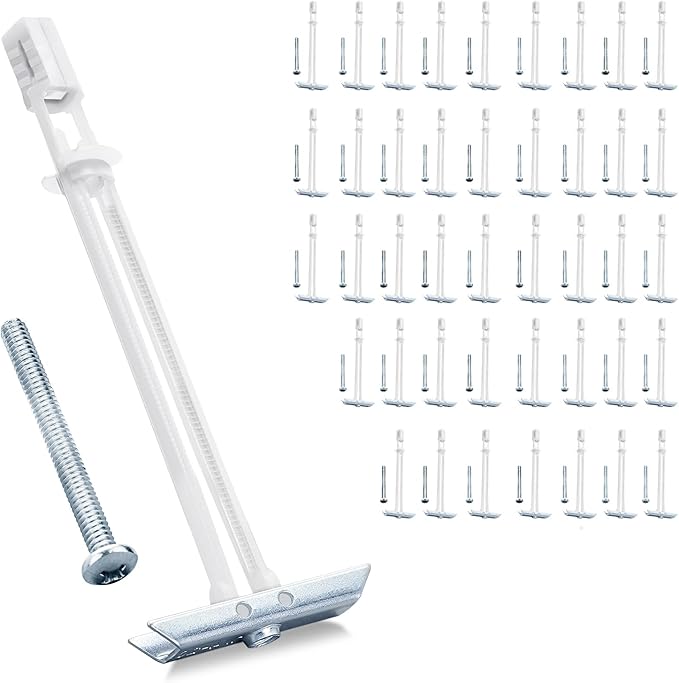 Heavy Duty Drywall Anchor Bolts with 1/4"-20 Fastener Suitable for TV Mounting Hollow Wall Anchor Bolt Screw Kit Supports Up to 270 lbs Each on 1/2 Inch Drywall Pack of 42