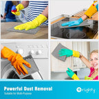 Orighty Grey Microfiber Cleaning Cloth, 150 Pack Highly Absorbent Cleaning Supplies, Lint Free Kitchen Towels Cleaning Rags, Microfiber Towels for Cars, House, Window, 12x12 inch