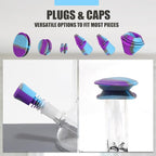 Glass Cleaning Kit, Reusable Silicone Kit, Includes Soaking Bag, Brush, Pad, Lid, Stopper, Funnel, and Microfiber Towel
