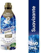 ENSUEÑO Ultra 7-in-1 Fabric Softener, Frescura Azul, Triple Fragrance Concentration, 740ml, 3 Pack