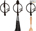 Three-Piece Knife, Fork and Spoon Kitchen Hook - Metal Wall Hanging, Modern Kitchen Artwork, Practical Hook for Home, Gift for Women/Mom