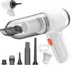 Mini Car Vacuum Cleaner, Small Handheld Vacuum Portable Cordless 3 in 1 Dust Buster & Air Blower & Hand Pump, 15000PA Rechargeable Hand Vacuum High Power for Car, Home, Office