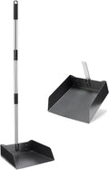 Yangbaga Dust Pans with Long Handle - 39” Heavy Duty Metal Upright Dustpan - Long Handled Stand Up Dustpans - Best Dustpans for Home/Lobby/Shop/Garage/Yard