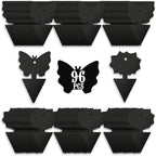 USKICH Sticky Traps Gnat Killer Fruit Fly Traps Non-Toxic and Odorless Fungus Gnat Traps Insect Traps Black Sticky Trap for Indoor and Outdoor Plants（96Pcs Black）