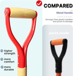 VNIMTI Garden Fork,4-Tine Spading Fork,Compost Fork,Steel Digging Fork,45Inch,Steel Y-Grip,Wooden Handel
