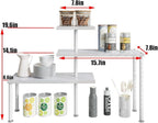 Countertop Organizer Organization 3 Tier Kitchen Corner Shelves Adjustable Spice Storage Rack for Bathroom Coffee Area Over Sink (White)