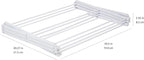 Amazon Basics Foldable Portable Laundry Rack for Air Drying Clothing, Indoor Outdoor Use - 14.5" D x 29.5" W x 41.8" H, White