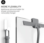 GÜTEWERK Shower Squeegee for Glass Doors, Silicone Window Squeegee, Bathroom and Glass Cleaning - Gray - 9 Inch