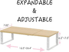 Adjustable Metal Shelving Unit, Stackable & Expendable Storage Rack for Home/Office/Kitchen, Space-Saving，Sturdy&Durable，Easy Assembly（1PACK/Medium/White/Burlywood