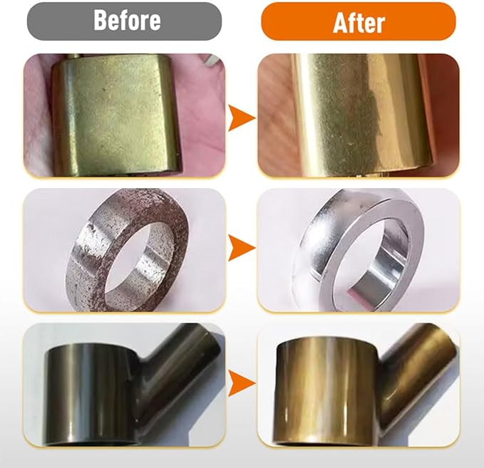 60ml Heavy Chrome Metal Polish Cream with Sponge,Multi-Purpose Stainless Steel Hardware Heavy Polish Renovation and Restoration Paste (5PCS)