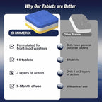 Washing Machine Cleaner Tablets 14 Pack for HE Front Load - Eco Friendly Washer Cleaning Tablets Formula - Pets Hair & Smell Solution - Septic Safe Descale Deodorize Protect - 1 Plus Year Supply