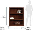 Sauder Miscellaneous Storage 3 Bookcase/Book Shelf, L: 35.28" x W: 13.23" x H: 43.78", Select Cherry finish