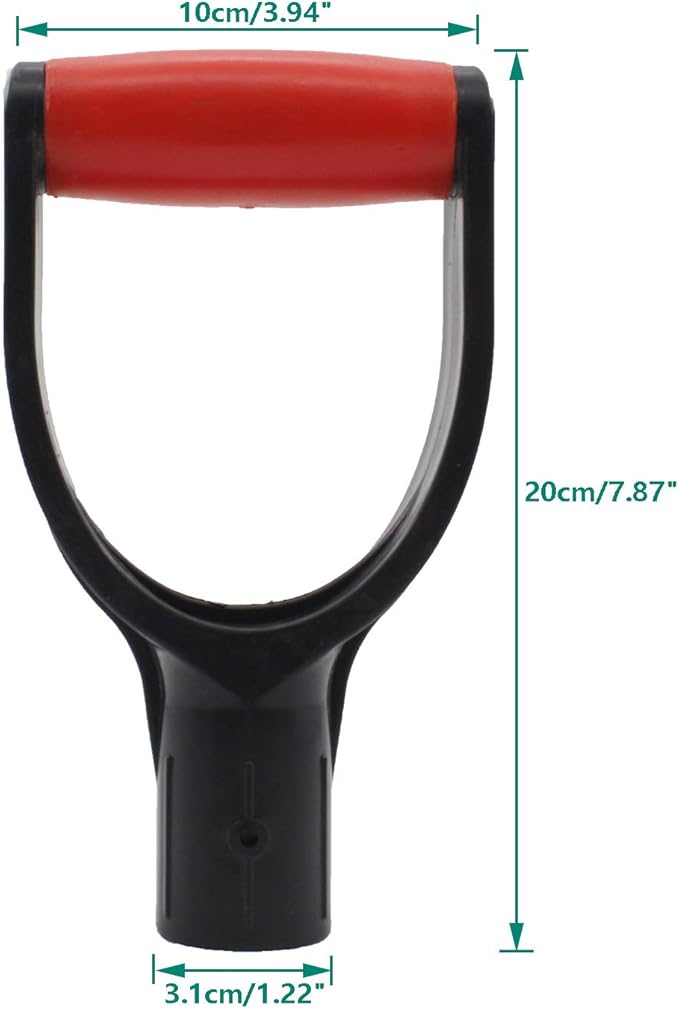 Plastic Shovel Grip Handle Replacement,ULIFESTAR U Shaped Snow Shovel Replacement Handle,32mm/1.26'' Inner Diameter Digging Raking Tool Replacement Spade Handles for Lawn Garden Spade Fork Shovel