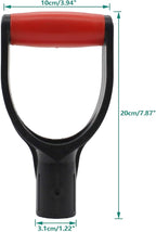 Plastic Shovel Grip Handle Replacement,ULIFESTAR U Shaped Snow Shovel Replacement Handle,32mm/1.26'' Inner Diameter Digging Raking Tool Replacement Spade Handles for Lawn Garden Spade Fork Shovel