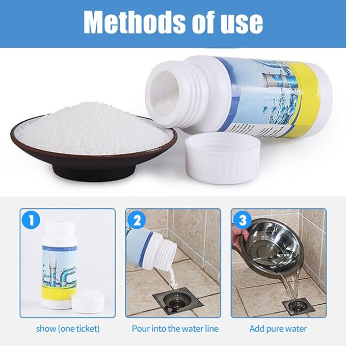 2026 Upgraded Sink and Drain Cleaner, Multi-functional Powerful Pipe Unclogging Agent Drains Cleaner Fast Foaming for Kitchen Toilet and Pipes Cleaning Tool (3Set)