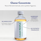 Clean People Cleaner Concentrate - All-Purpose Cleaner for Multi-Purpose Cleaning, Bathrooms, Floors, Concentrated, Recyclable Packaging (Lemon Verbena Scent) 4oz (2 Pack)