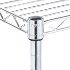 3 Tier Wire Shelving Unit Storage Rack, Metal Heavy Duty Utility Organizers, Organization Units for Metal Shelves, Pantry, Garage, Laundry Racks Durable Shelf Stand, 14"W x 24"L x 30"H, Chrome