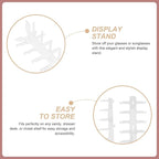 FENICAL Multi-Layer Sunglasses Organizer Display Stand 6-Tier Plastic Glasses Storage Holder Rack for Desktop Eyewear Display and Home Organization