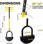 Manual Edger Lawn Tool with 38"-42" Adjustable Length, Saw-Tooth Border Edger with Wide Footplate Manganese Steel Blade, Garden Edging Tool for Flower Beds, Landscaping, Sidewalks, Yard