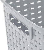 Sterilite 6-Pack Tall Weave Basket, Woven Plastic Storage Baskets for Organization, Cement Gray - Organizing Bin Containers with Handles for Bedroom, Bathroom, Dorm, Laundry Room, and Closet