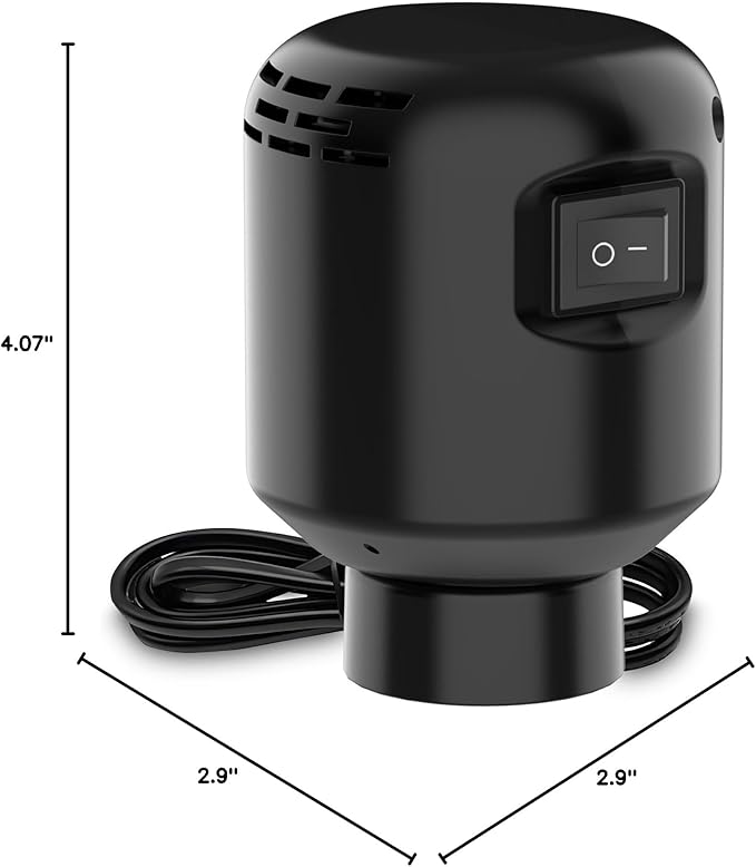 Electric Pump for Vacuum Storage Bags, 55W 5000PA Portable Travel Vacuum Pump for Storage Bags (1, Black)