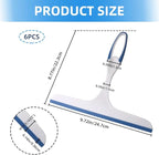 6pcs Shower Squeegee for Glass Doors,Bathroom Squeegee for Cleaner,Window Cleaning Small Squeegees Door for Shower Doors Bathroom Window Car Glass