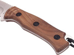 Fixed Blade Bushcraft Knife Full Tang Camping Knife with Sheath and hanging rope for Outdoor, Hiking, Gift