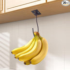 Self-Adhesive Banana Hooks, Foldable Magnetic Hanger Under Cabinet, Sturdy Metal Banana Holder for Kitchen, Space-Saving Design to Keep Bananas Fresh 1 Pieces Bronze