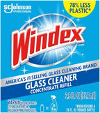 Windex Glass Cleaner Concentrate, Two 2.9 Ounce Concentrated Refill Bottles