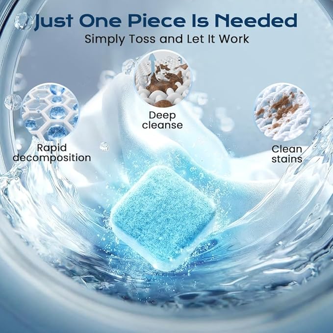 Washing Machine Cleaner Tablets, 12 Pack for a 6 Month Supply, Formulated for Pet Owners, Eliminates Odors, Lint and Detergent Buildup (2 Box)