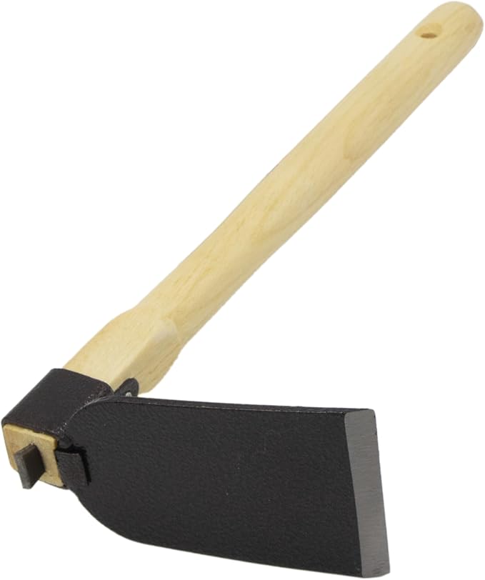 Zenport J6-03 Steel Hoe, 15-Inch Handle, 5 Inch Carbon Steel Blades, Beige - 3 Pack