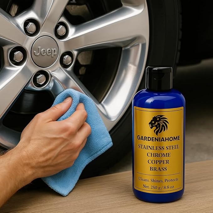 Metal Polish Paste – Stainless Steel, Copper, Brass and Chrome Cleaner – Remove Tarnish, Restore Shine – Long Lasting Anti-Tarnish Formula, 8.8 oz (250 g)