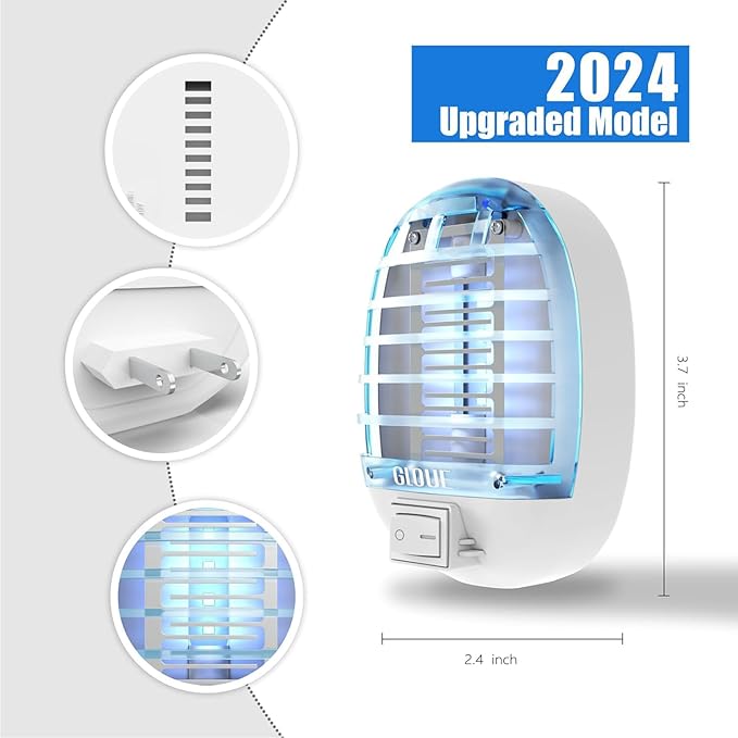 2 Packs Bug Zapper Indoor, Fly Traps for Indoors, Insect Traps for Home Mosquito Killer for Kids & Pets, Home, Kitchen, Bedroom, Baby Room, Office-8