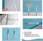 Shower Squeegee & Cleaning Brush Sets,All Purpose Squeegee for Shower Door, Mirror, Glass,Window Cleaner Tool,Streak Free Shower Squeegee,(11'’ Wide 360° Rotating Squeegee + 5'' Brush)