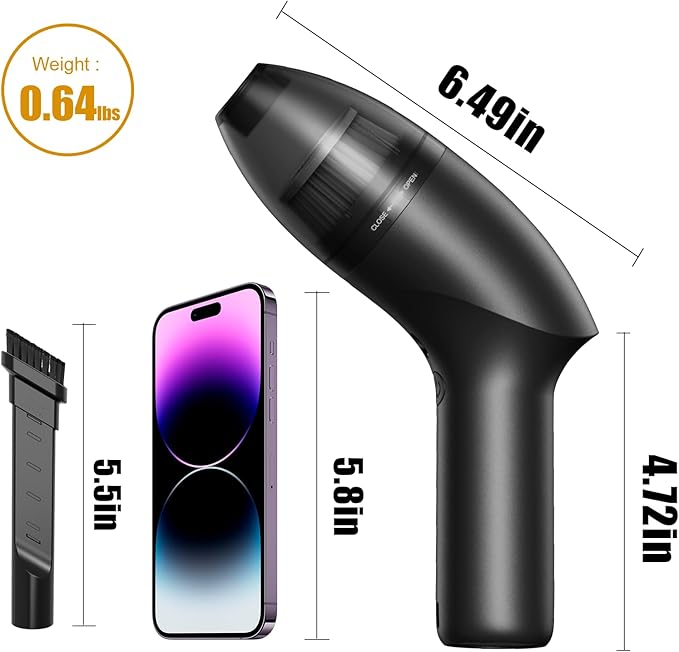 4.3Kpa Keyboard Vacuum Cleaner Mini：Handheld Computer Vacuum Cordless for Car Laptop Sewing Machine Portable Keyboard Vac USB Desk Crumbs Dust Cleaners