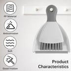 Mini Dustpan and Brush Set Portable Table Top Cleaning Brush and Dustpan Set Dining Table Crumb Sweeper with Soft Bristles Multipurpose Desktop Keyboard Cleaning Tools for Home Office