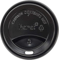 Karat 10-24 oz. Coffee Cup Sipper Dome Lid - Black (90mm) - 1,000 ct