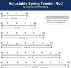 No Drilling Closet Rod, 27.5-63 Inches Hanging Closet Rod for Clothes, Closet Bar & Pole Heavy-duty, Closet Rods for Hanging Clothes For Closet Wardrobes Bathroom Laundry RV Curtains,Nickel