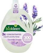 Biokleen Natural Laundry Detergent - 300 HE Loads - Liquid, Eco-Friendly, Plant-Based, No Artificial Fragrance, Colors or Preservatives, Lavender Lily, 150 Fl Oz