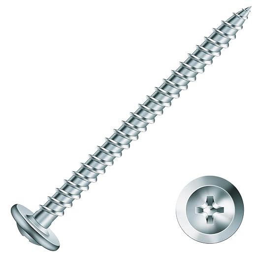 #8 x 2 Inch Wood Screw 250Pcs Alloy Steel Standard Thread Truss Head Fast Self Tapping by SG TZH