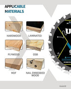5-1/2-Inch 24-Tooth Circular Saw Blade with 10 mm Arbor, Framing Wood Cutting, Carbide Tip, Thin Kerf, for Plywood, MDF, OSB, Laminated, 2 Pack