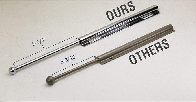 12" Valet Rod Standard for Closet Polished Chrome PC Metal